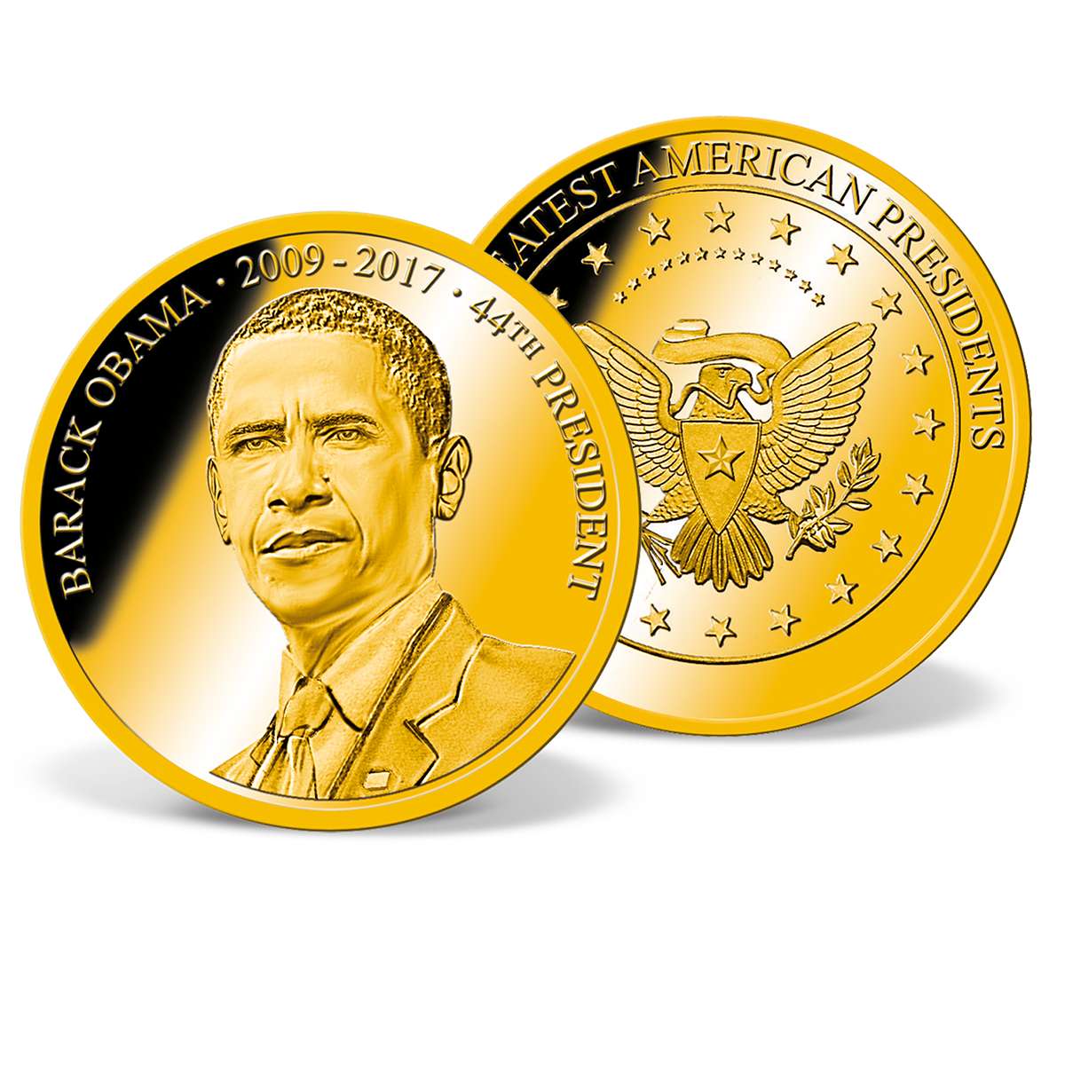 Barack Obama Commemorative Gold Coin Solid Gold Gold American Mint