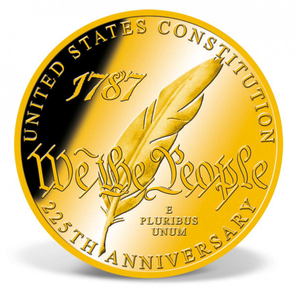 U.S. Constitution 225th Anniversary Coin Set GoldLayered Gold