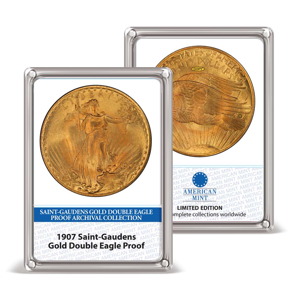 1907 Saint Gaudens Gold Double Eagle Proof Archival Edition Gold