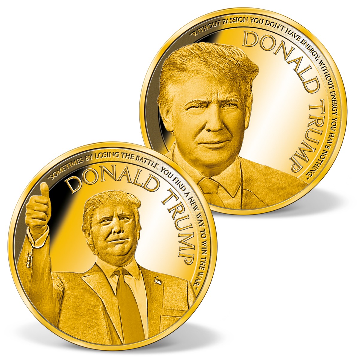 Speeches of Donald Trump Complete Coin Set | Gold-Layered | Gold ...
