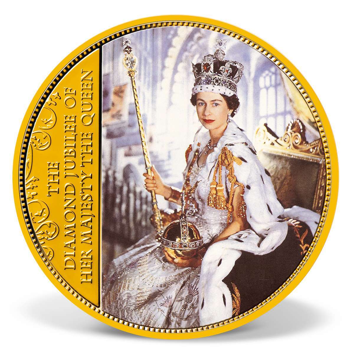 Queen Elizabeth II Diamond Jubilee Colossal Commemorative Coin Gold