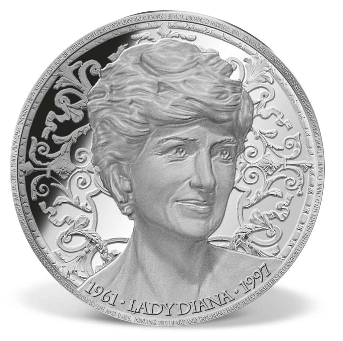 Lady Diana Solid Silver Commemorative Coin | Solid Silver | Silver |  American Mint