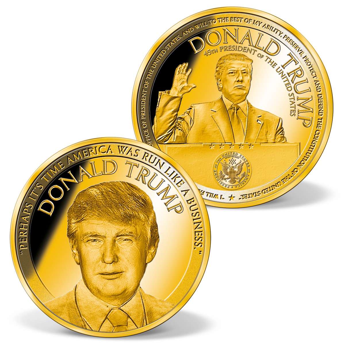 Speeches of Donald Trump Complete Coin Set | Gold-Layered | Gold ...
