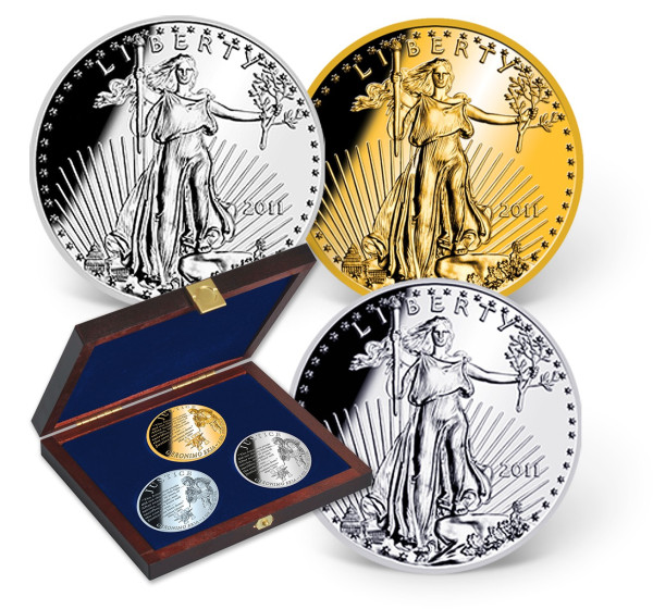 America Eagle Replica Precious Metal Coin Set US_1681279_1