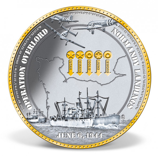 D-Day Normandy Landings Commemorative Coin | Gold-Layered | Gold ...