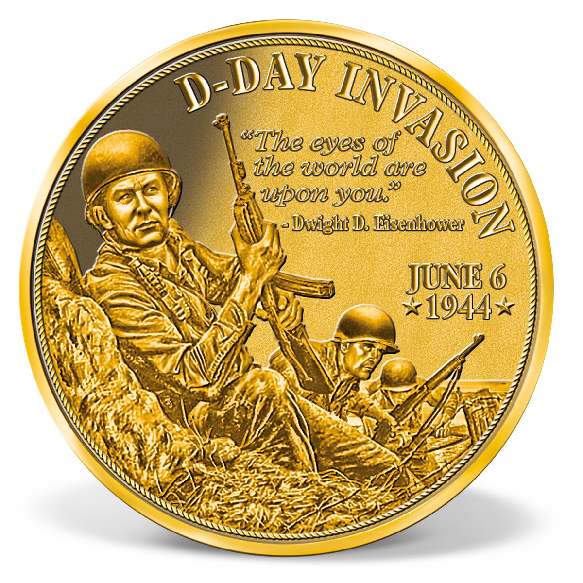 D-Day Invasion Reverse Proof | Gold-Layered | Gold | American Mint