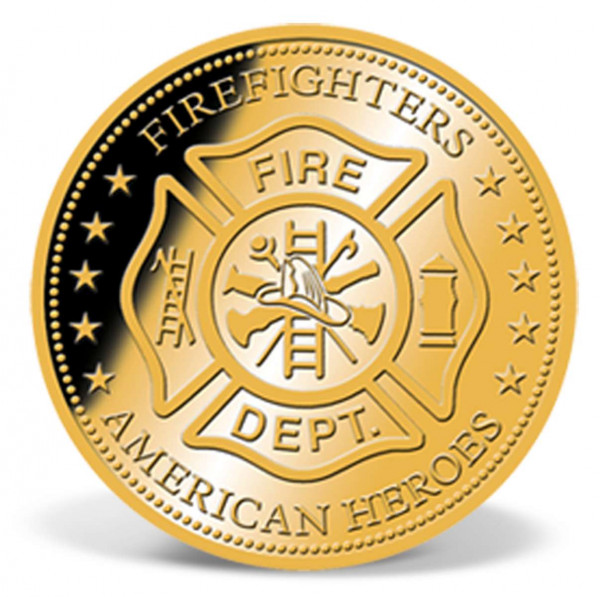 A Firefighter's Creed Commemorative Coin | Gold-Layered | Gold ...