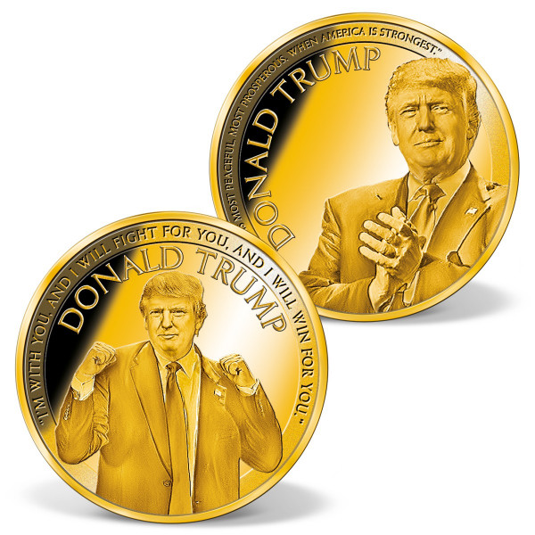Speeches of Donald Trump Coin Set | Gold-Layered | Gold | American Mint
