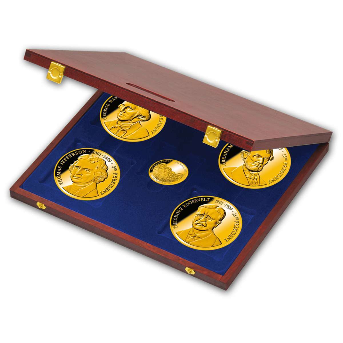 Faces of Mount Rushmore Coin Set | Gold-Layered | Gold | American Mint