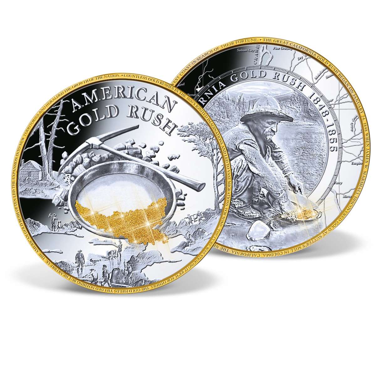 California Gold Rush Jumbo Commemorative Coin | Gold-Layered | Gold ...