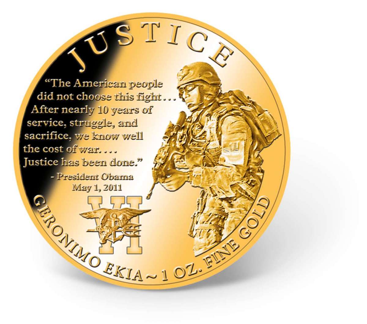 Justice - Geronimo EKIA Precious Metal Coin Set | Gold-Layered | Gold ...