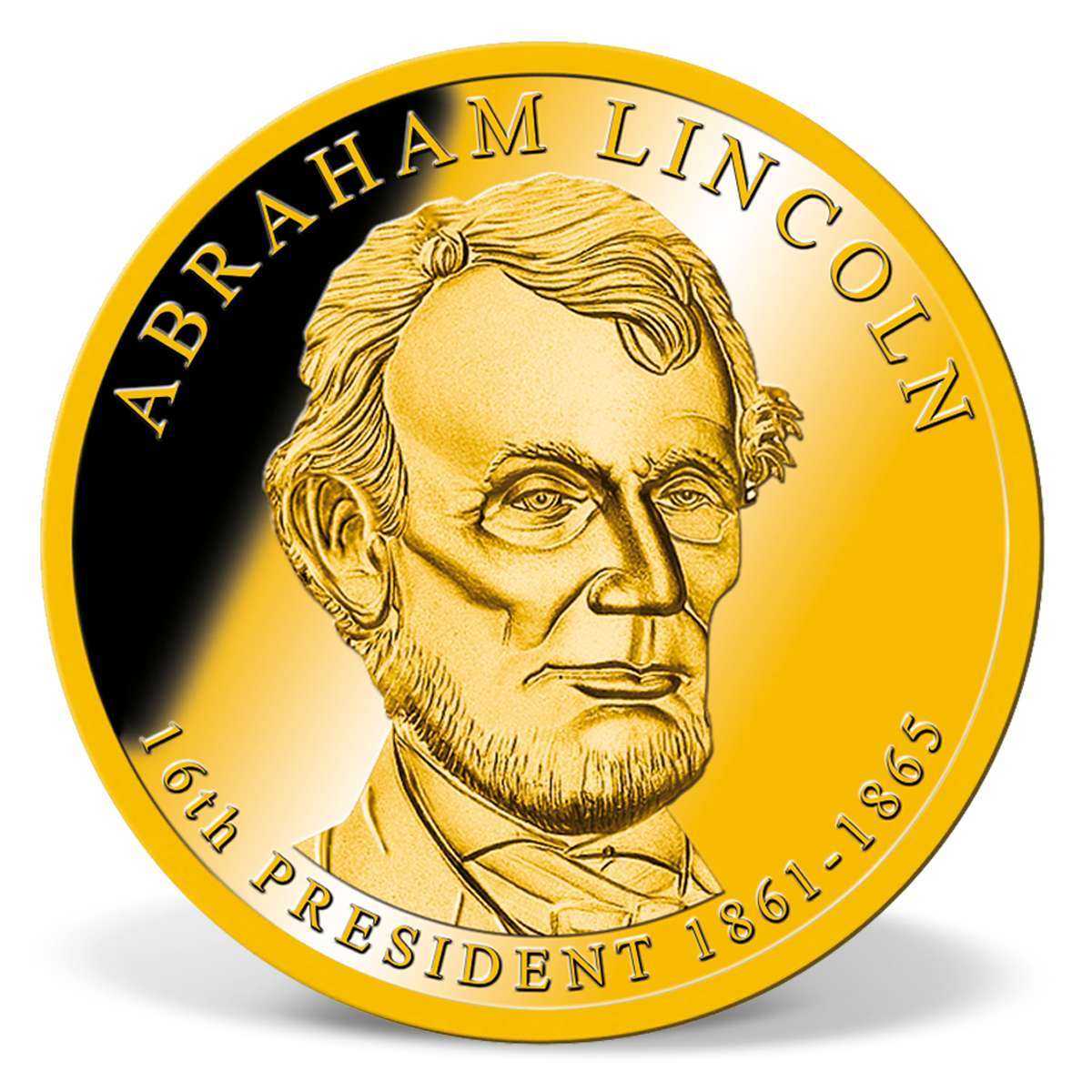 Colossal Abraham Lincoln Dollar Trial | Gold-Layered | Gold | American Mint