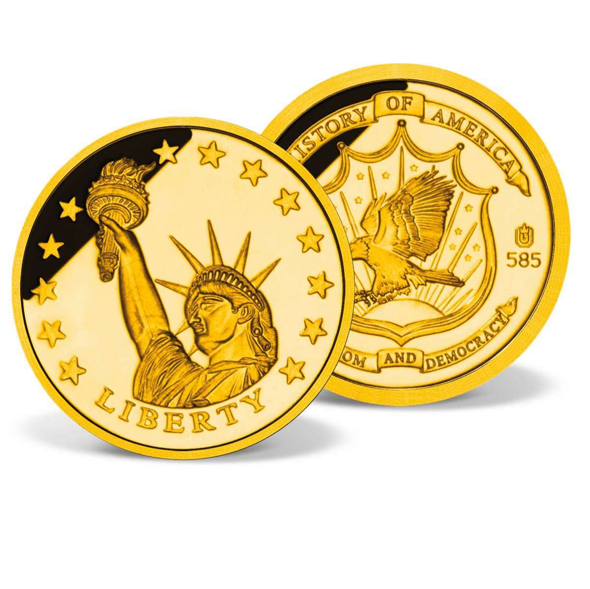 Statue of Liberty Commemorative Gold Coin Solid Gold Gold