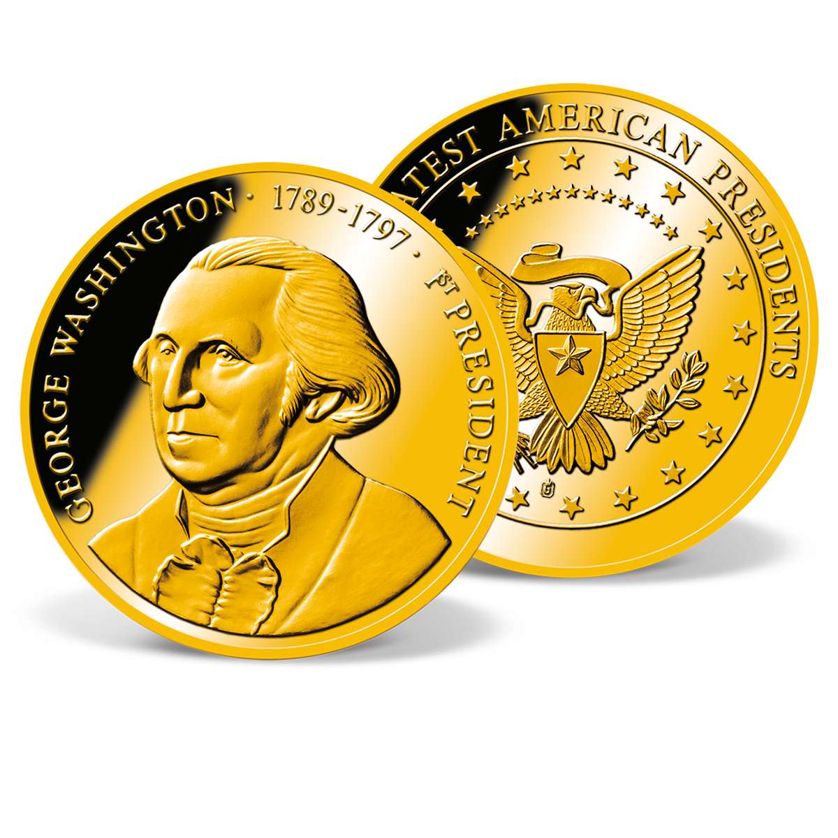 George Washington Commemorative Coin, Gold-Layered, Gold