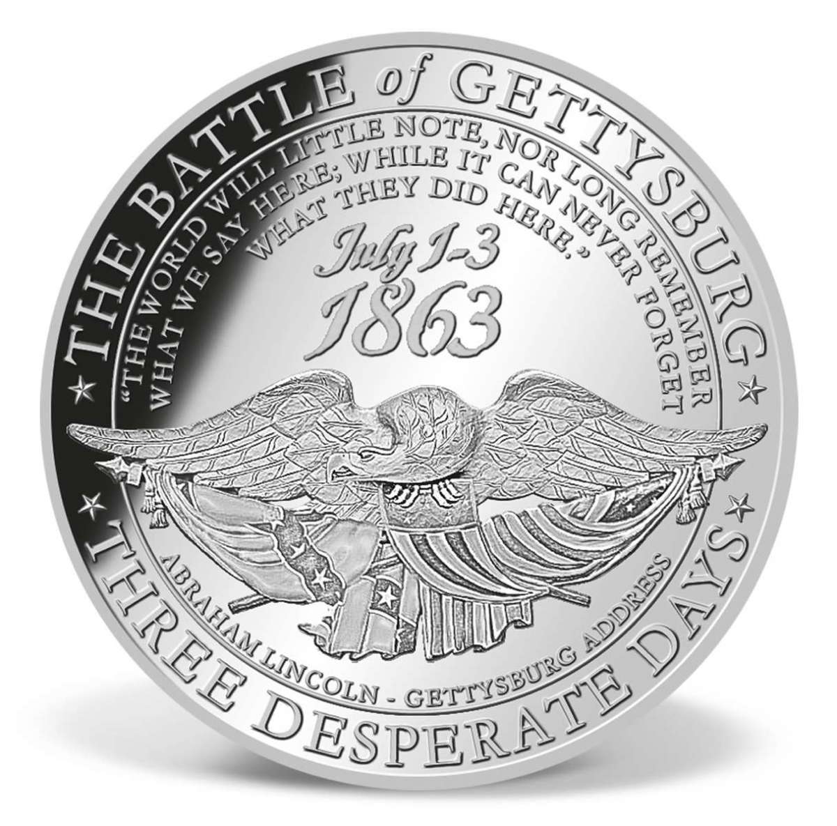 The Gettysburg Address Supersize Commemorative Coin SilverPlated