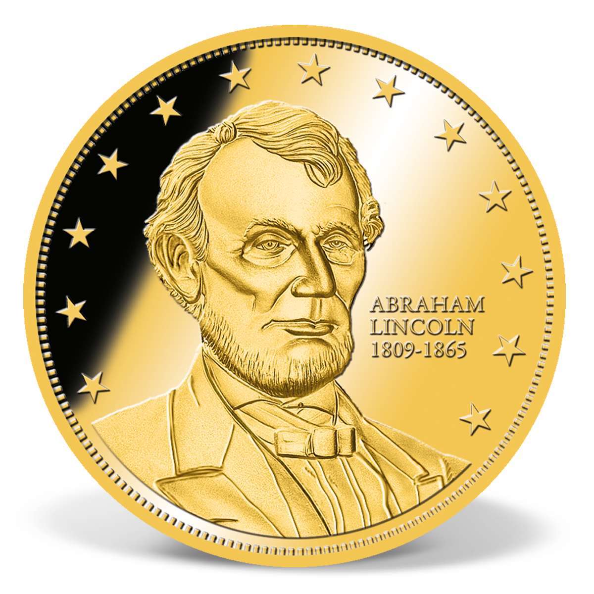 Abraham Lincoln Commemorative Coin GoldLayered Gold American Mint