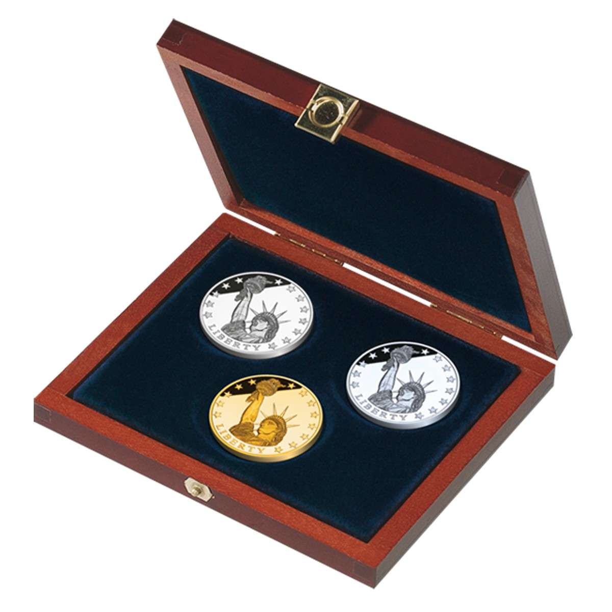 Statue of Liberty Precious Metal Coin Set | Gold-Layered | Gold | American  Mint