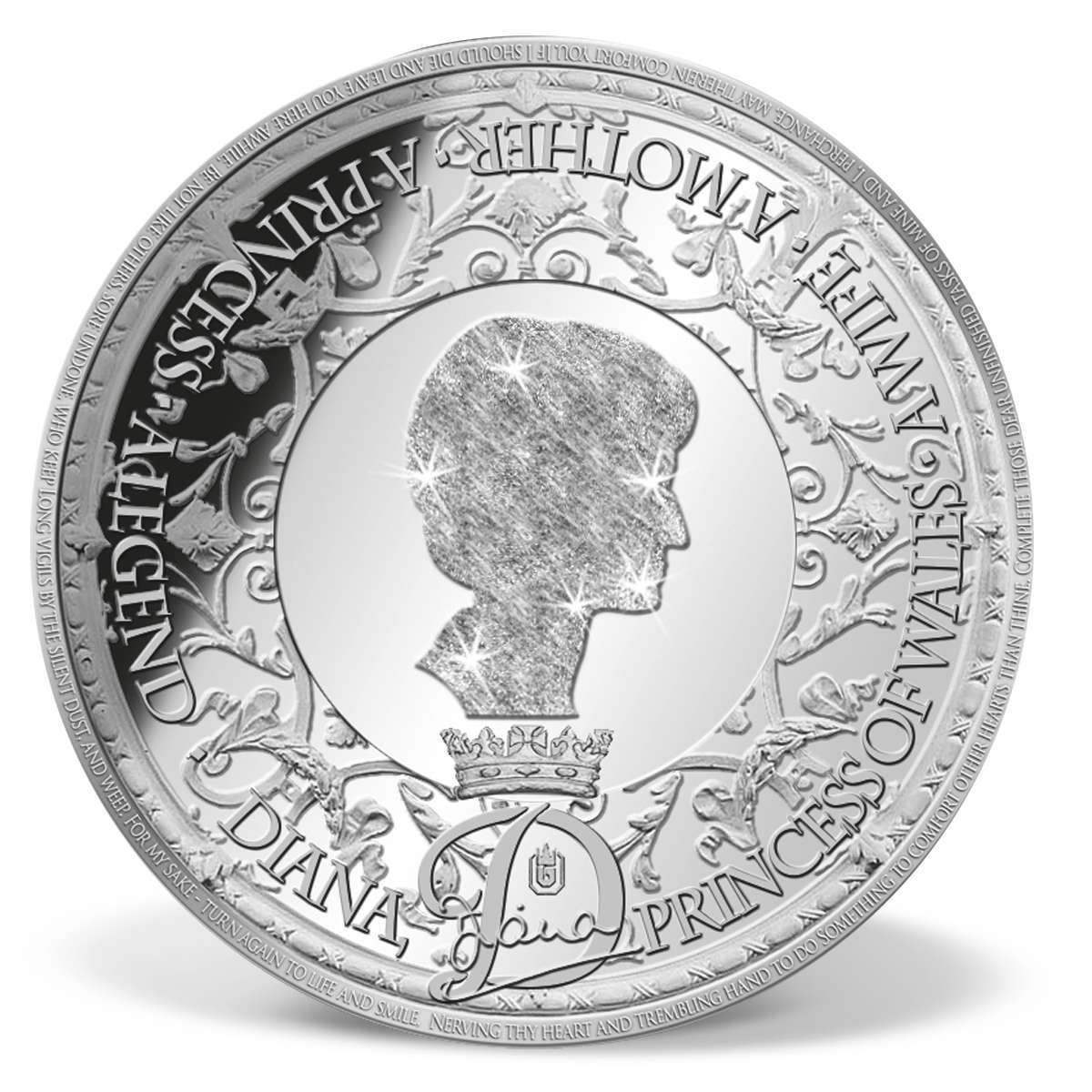 Lady Diana Solid Silver Commemorative Coin | Solid Silver | Silver |  American Mint