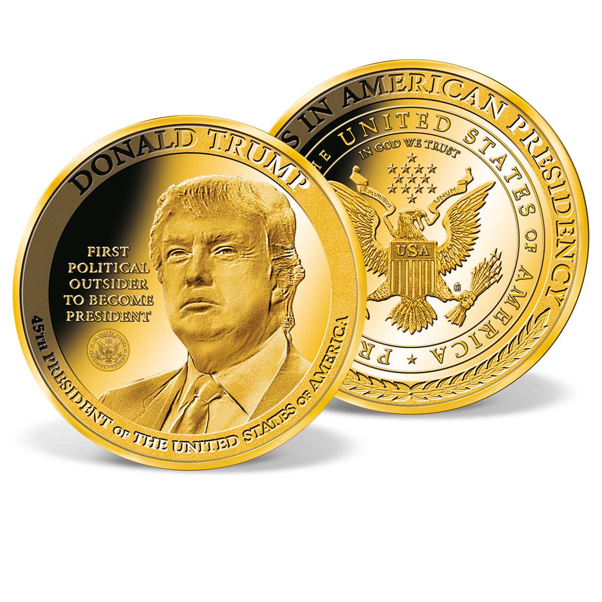 Donald Trump Colossal Commemorative Coin | Gold-Layered | Gold ...