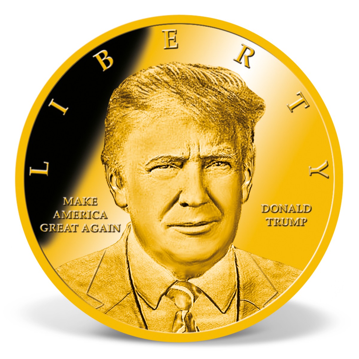 Donald Trump Presidential Leadership Coin Gold Layered Gold American Mint 3445