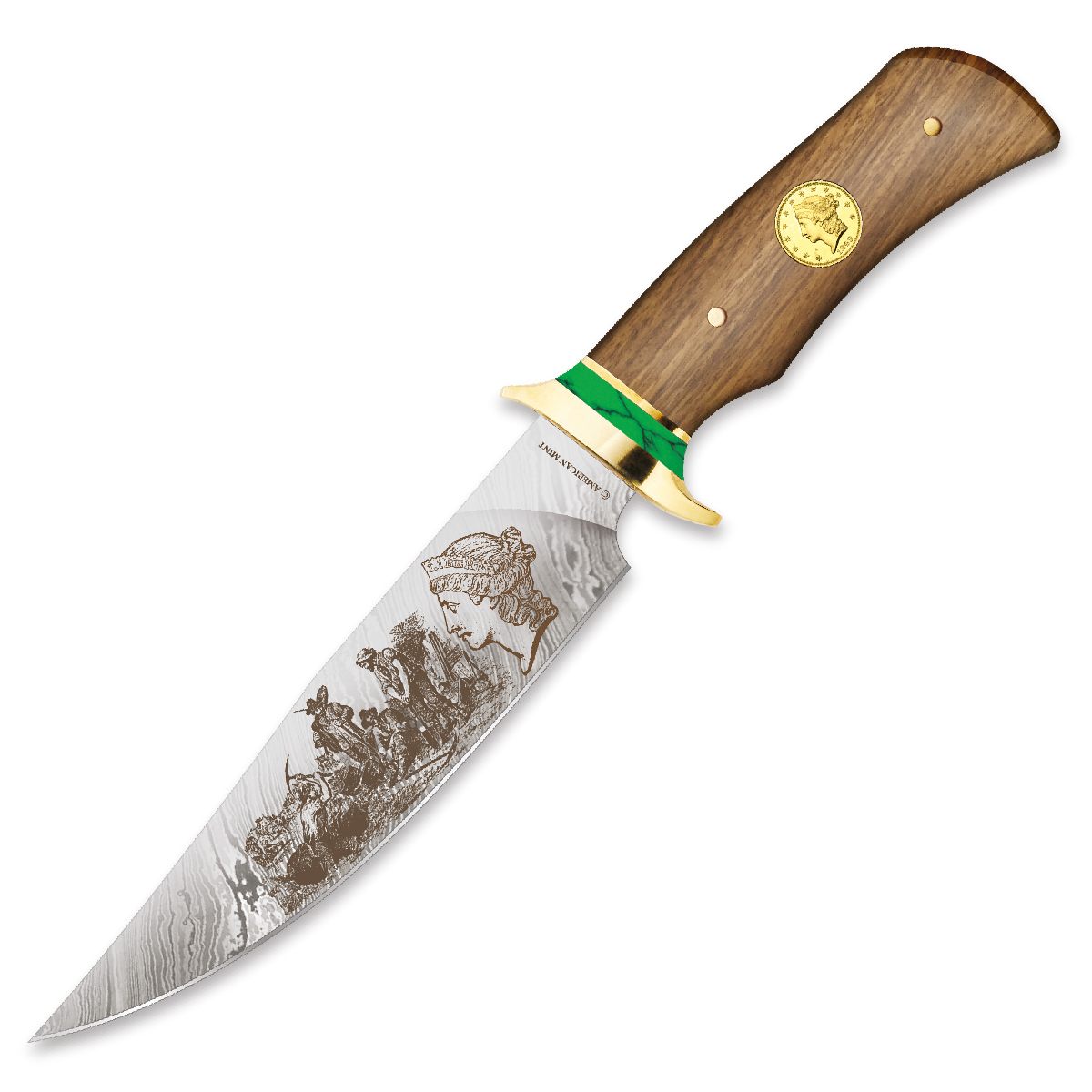 Liberty Head Double Eagle Bowie Knife | Wild West | Bowie Knives ...