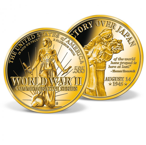 Victory Over Japan Commemorative Gold Coin Solid Gold Gold