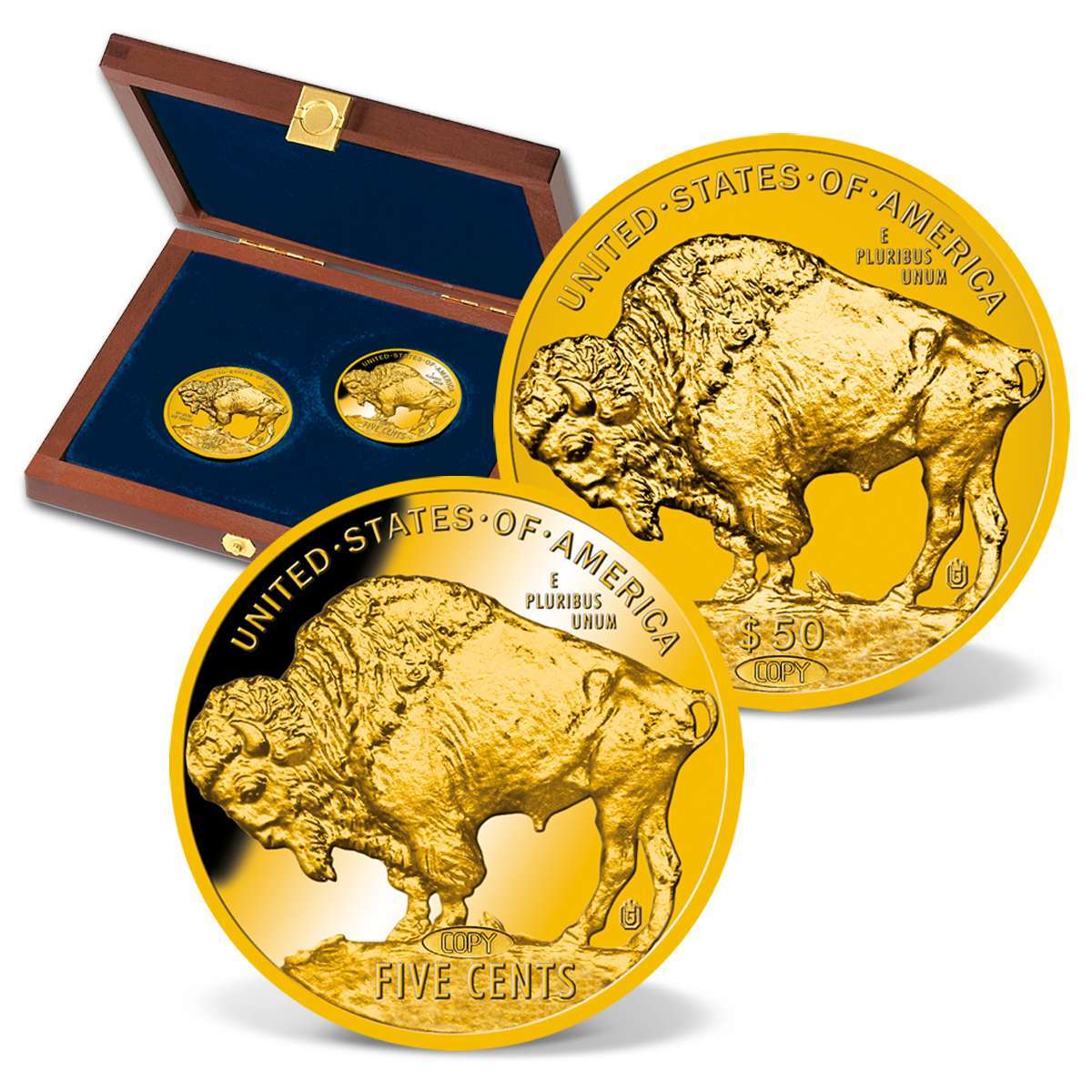 American Buffalo 100th Anniversary Replica Set | Gold-Layered | Gold ...