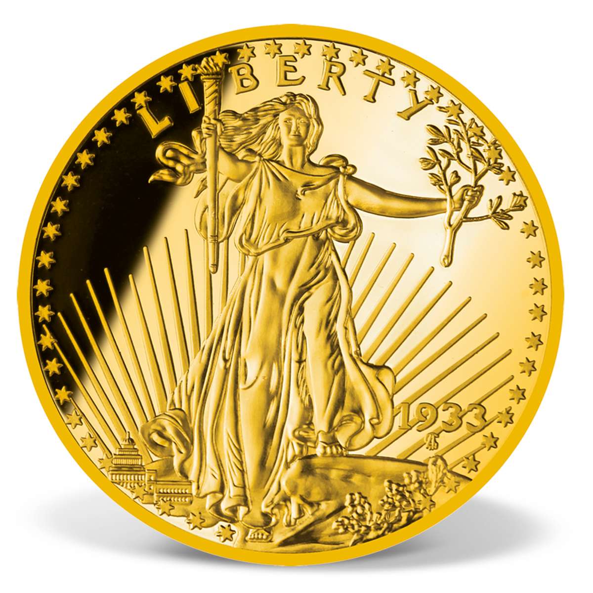 Jumbo 1933 Gold Double Eagle Replica Coin | Gold-Layered | Gold ...