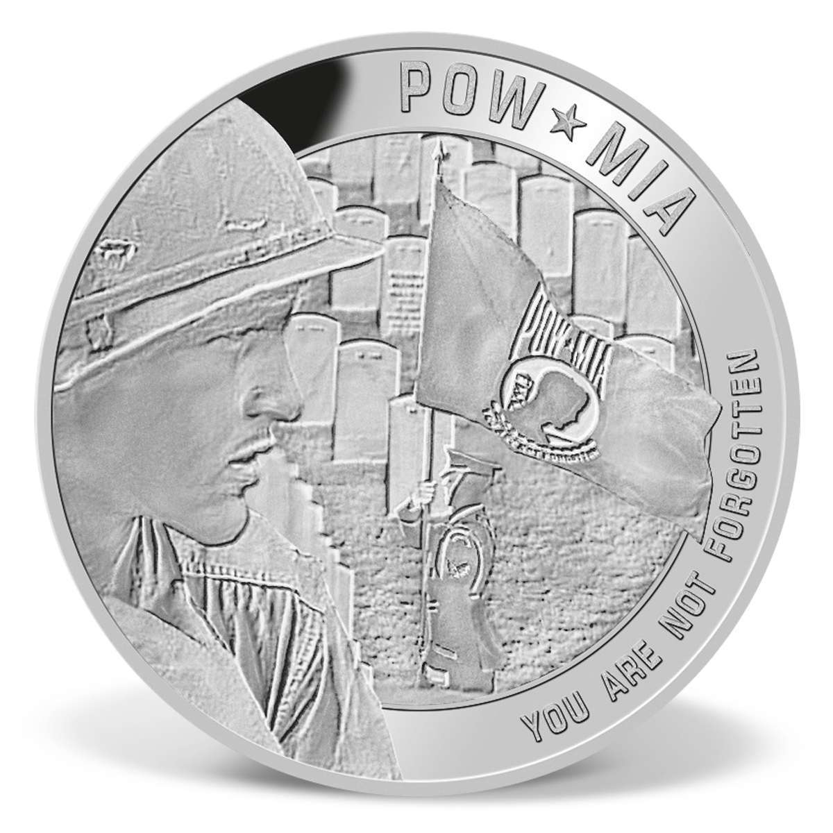 POWMIA Commemorative Coin SilverPlated Silver American Mint